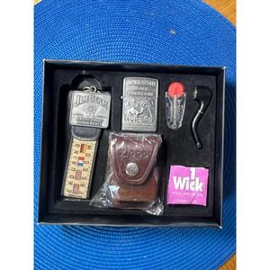 Operation Iraqi Freedom unused Zippo box set 2003 keychain, clip-on HOLSTER